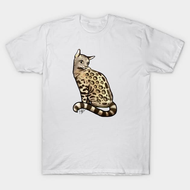 Cat - Bengal Cat - Tan T-Shirt by Jen's Dogs Custom Gifts and Designs